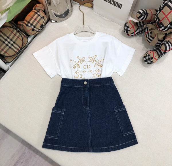 Dio denim skirt set